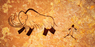 Mammutjagd in der Steinzeit