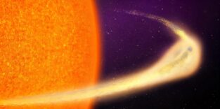 Exoplanet mit langem Feuerschweif