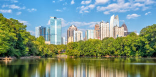 Blick auf die Skyline von Atlanta, Giorgia (USA)