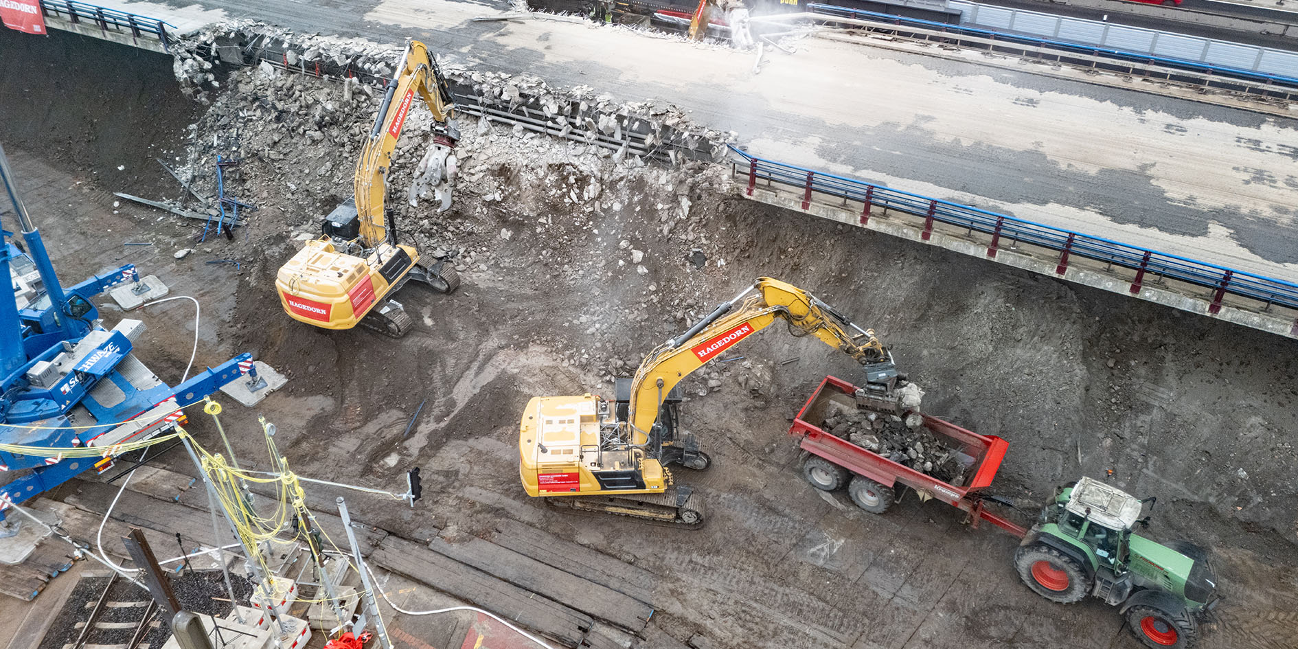 Rückbauarbeiten an maroder Brücke gestartet