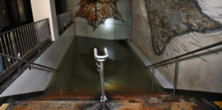 geflutete U-Bahn-Station