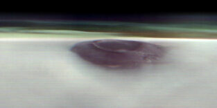 Mars Vulkan im Dunst