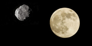 Asteroid rast Richtung Mond