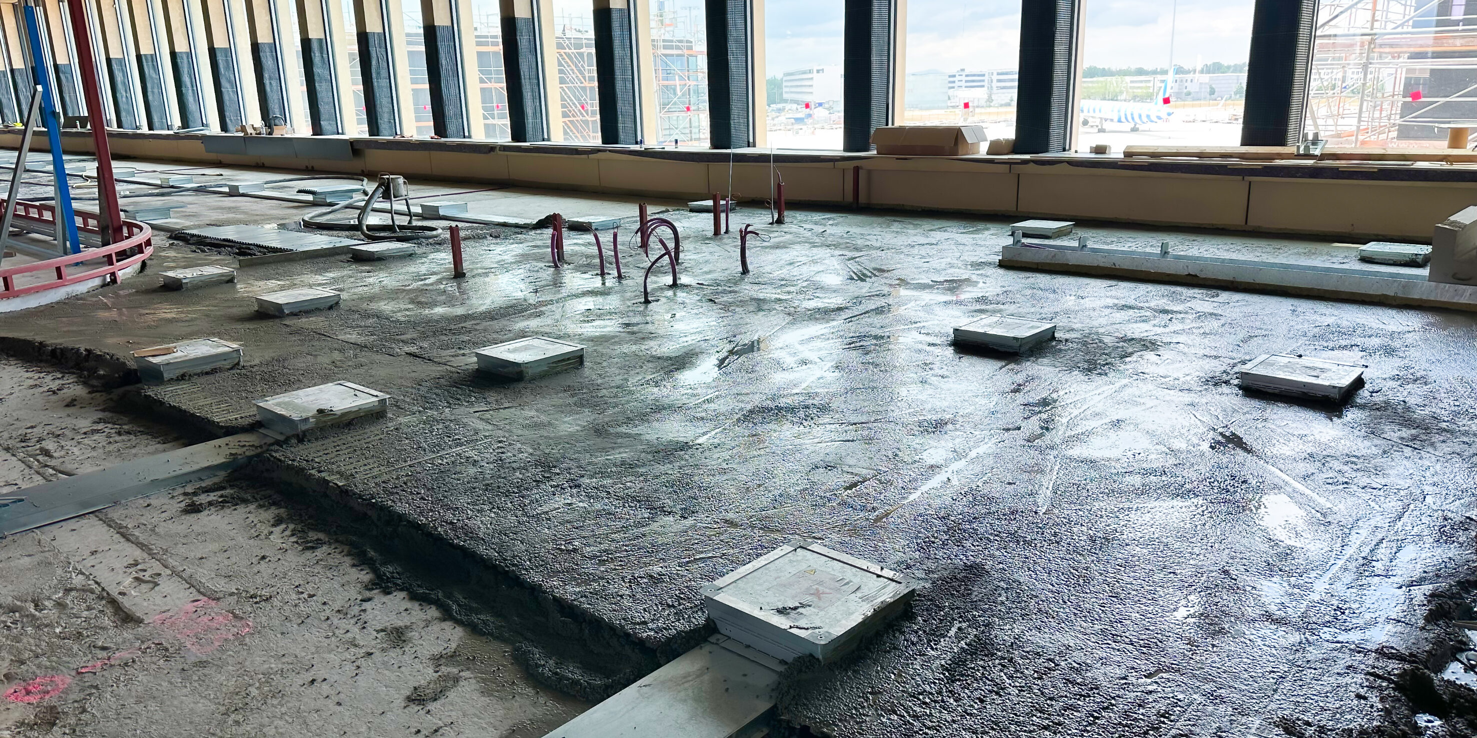 Frankfurt Terminal 3: Blähton soll Millionen Füße tragen