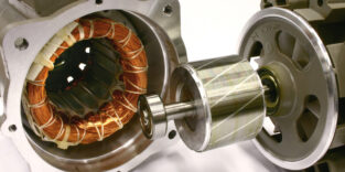 Bild eines geöffneten Elektromotors.