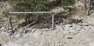 Murgang verschüttet Spielplatz im Ötztal