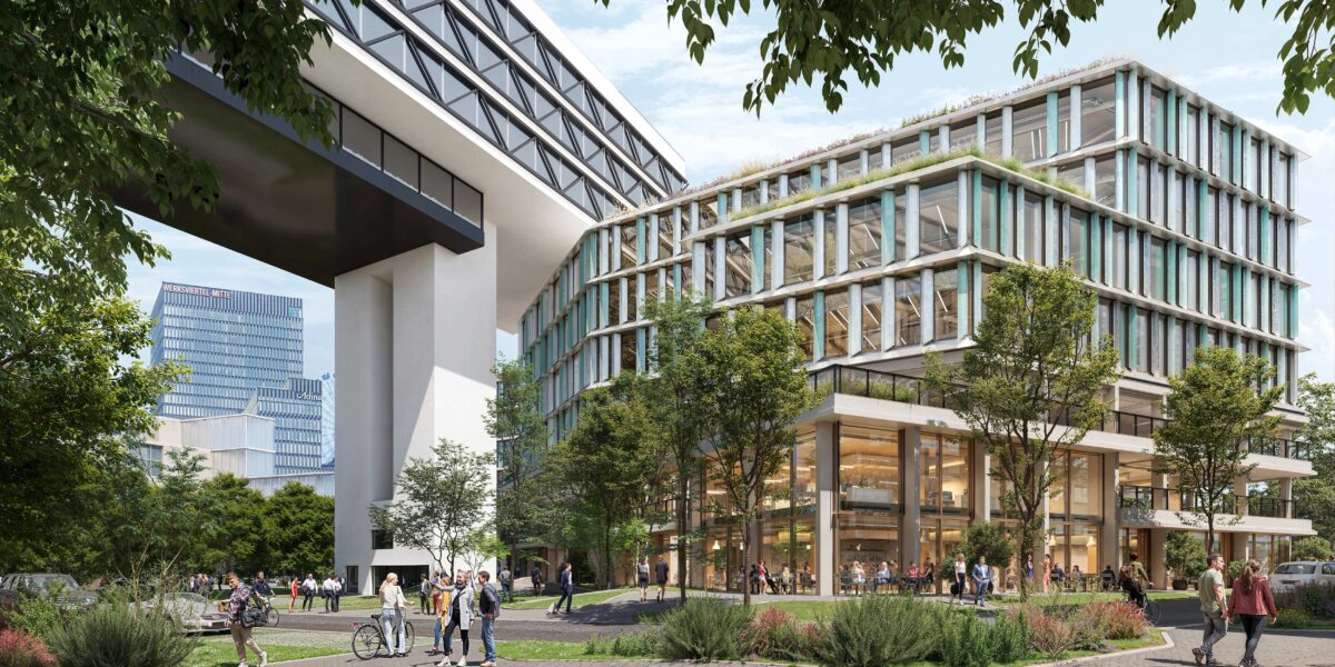 Das Bürohaus Lovt Vibe ergänzt künftig das Münchener Werksviertel: Foto: Züblin