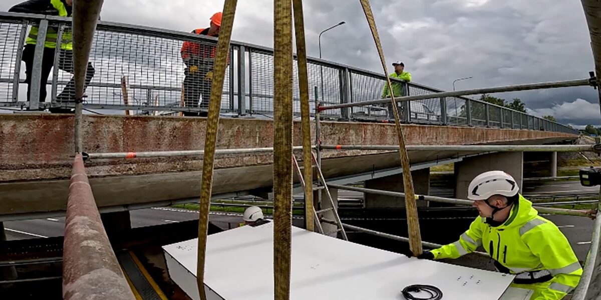 Installation des XL Scanners von GScan an der Mäo-Brücke in Estland. Foto: GScan