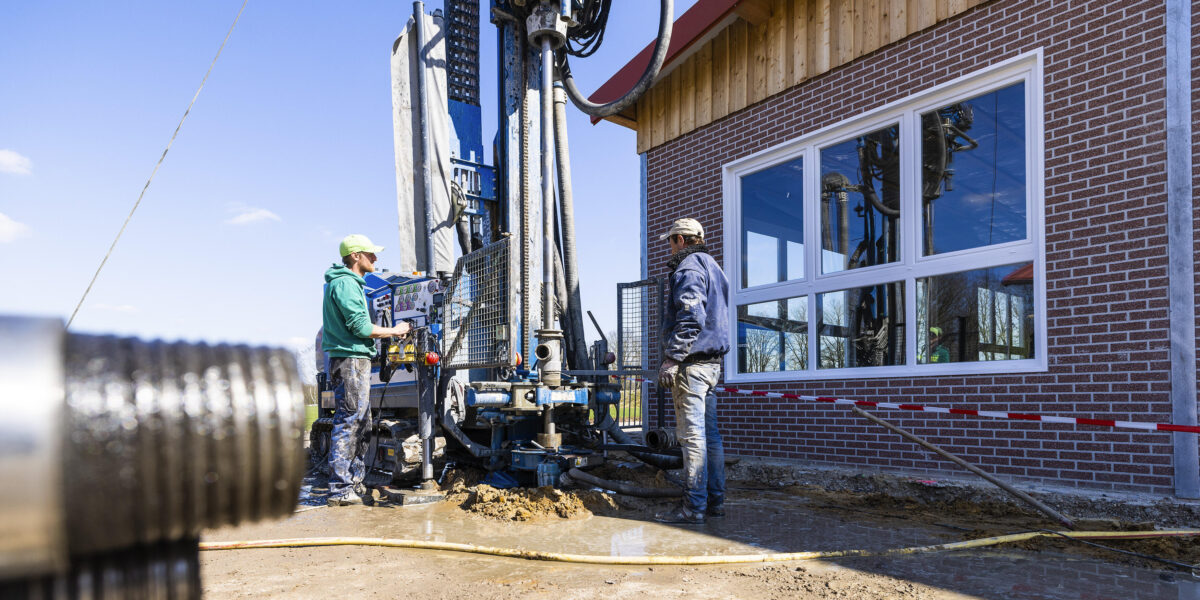 Bohrung für eine Erdwärmesonde