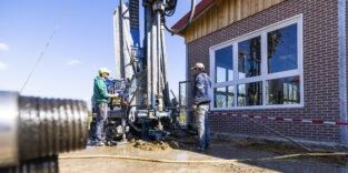 Bohrung für eine Erdwärmesonde