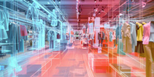 Grafik eines Raumes mit viertuellen Textilien