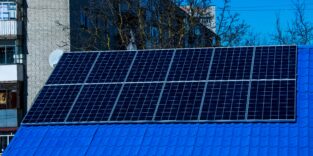 solar panel installed on the house roof