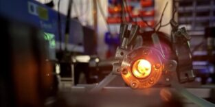 Blick auf das Experiment mit der Samariumzelle