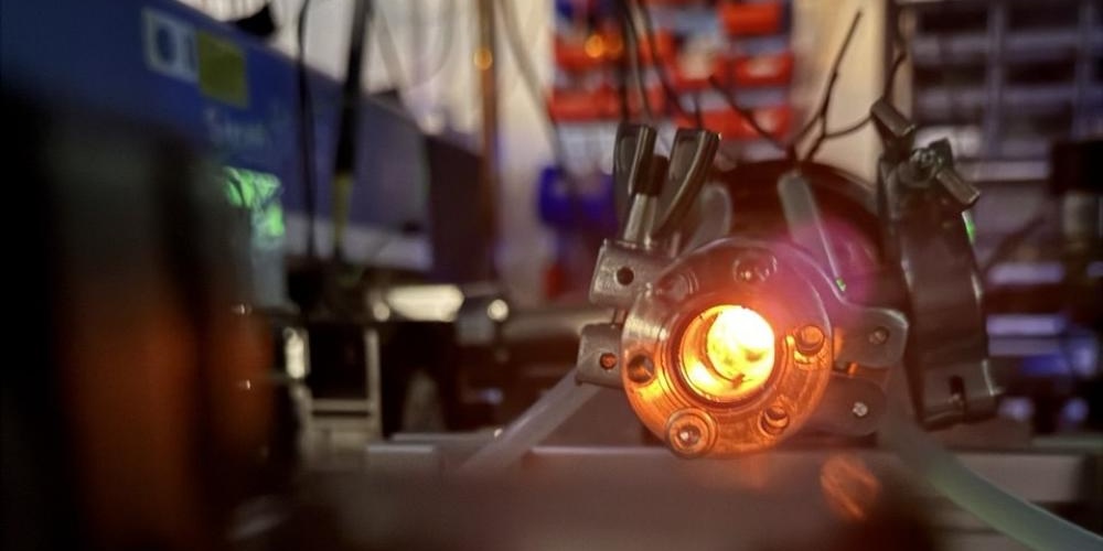 Blick auf das Experiment mit der Samariumzelle