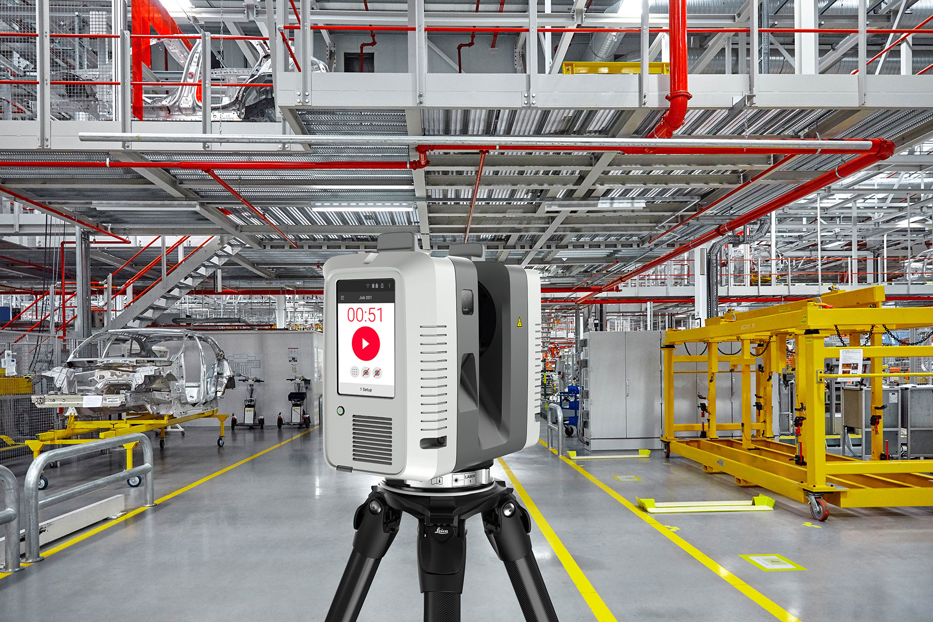 3D-Scans der Montagehalle einschließlich der Stahlkonstruktion waren erforderlich, um Kollisionen sowie Schnittstellen zu überprüfen und problematische Bereiche zu identifizieren. Foto: iStock/Leica Geosystems