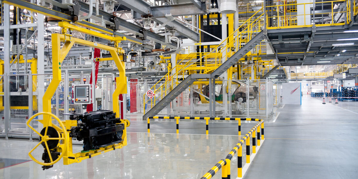 Modern car production line