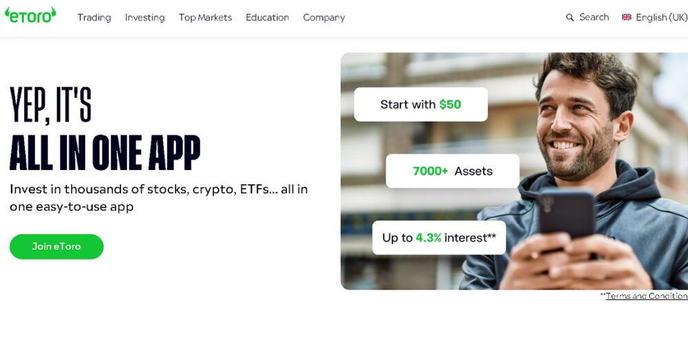 eToro Trading Plattform