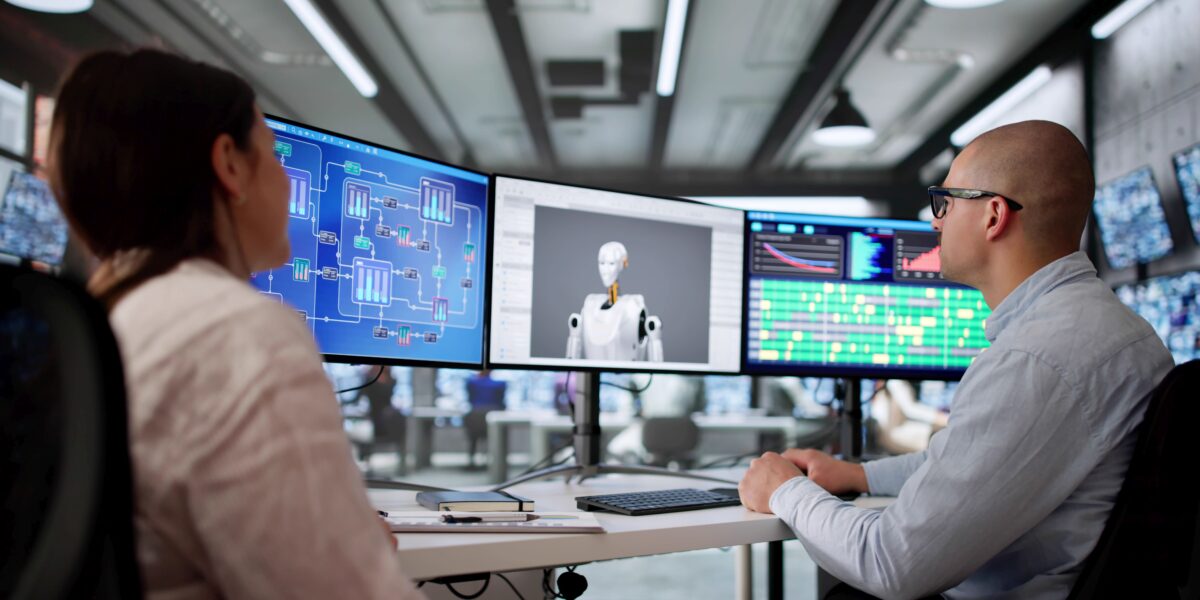 Creating AI Robot Mechanical 3D CAD Model In Technical Engineering School