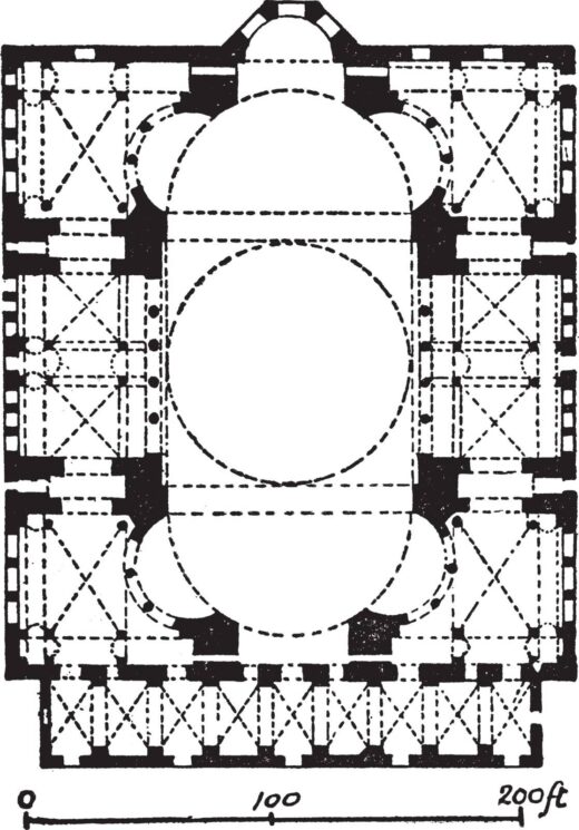 Grundriss der Hagia Sophia