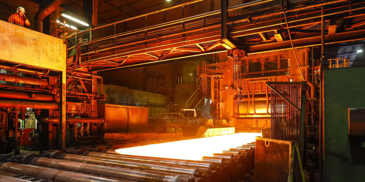 ThyssenKrupp Steel, Grobblechwerk, Huettenheim, Duisburg, Ruhrgebiet, Nordrhein-Westfalen, Deutschland, Europa