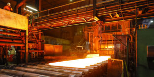 ThyssenKrupp Steel, Grobblechwerk, Huettenheim, Duisburg, Ruhrgebiet, Nordrhein-Westfalen, Deutschland, Europa