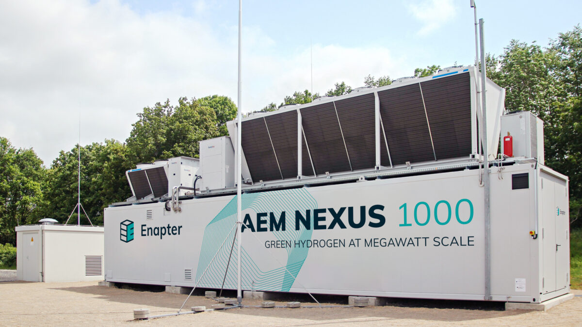 Enapters AEM-Multicore gilt mit 1 MW Leistung als stärkster AEM-Elektrolyseur der Welt. Foto: Enapter