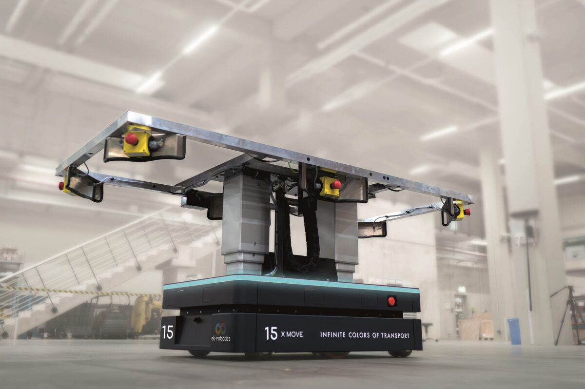 ek robotics, Anbieter maßgeschneiderter sowie standardisierte Transportroboter, wird von Neura Robotics übernommen. Foto: ek robotics 