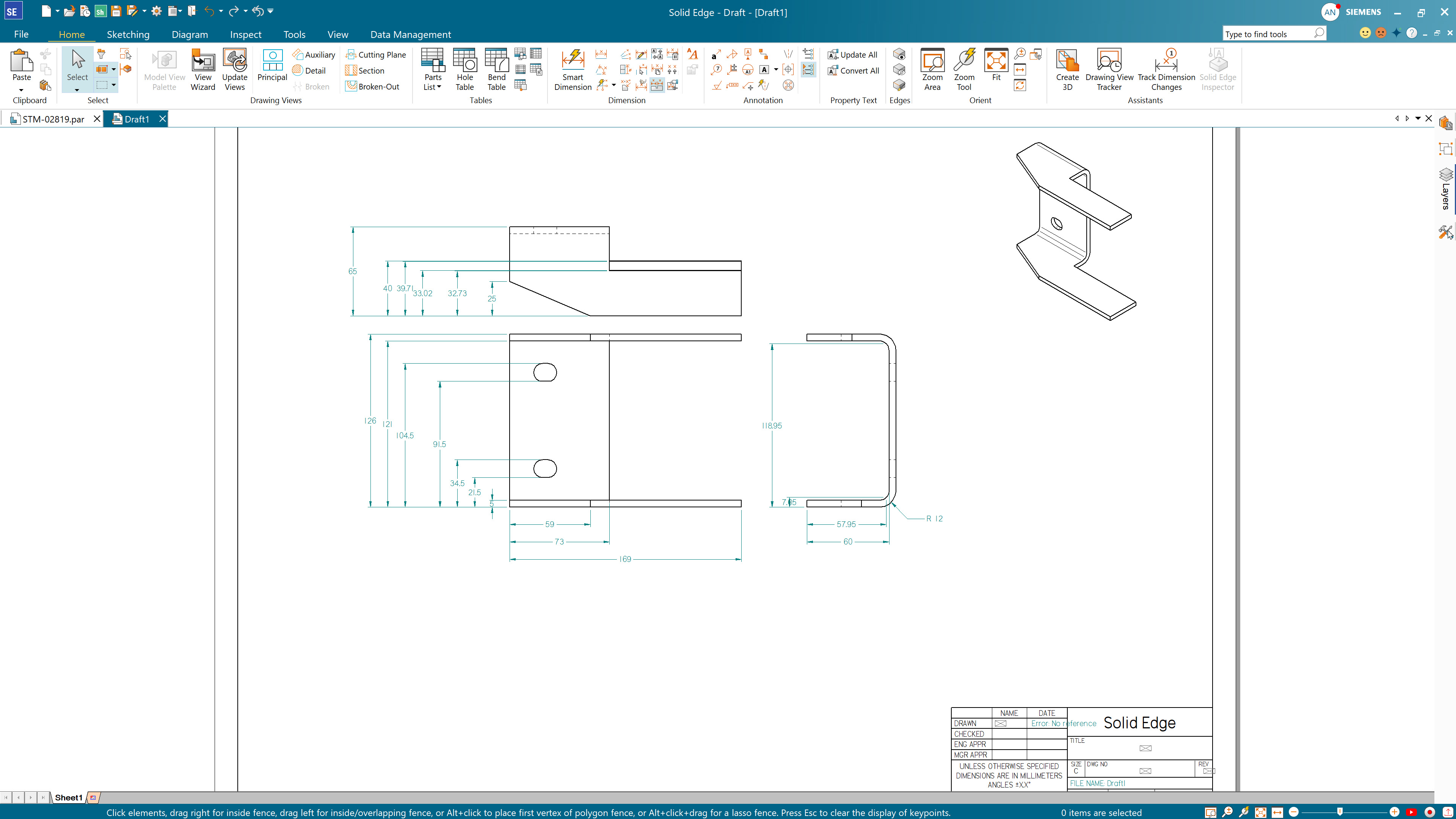 Das KI-gestützte automatische Zeichnungsmodul in Designcenter Solid Edge 2026 generiert 2D-Dokumentationen, die zum Zeitpunkt ihrer Erstellung bis zu 80 Prozent fertiggestellt sind, mit intelligenter Platzierung der Ansichten, Bemaßung und Vorlagenauswahl.Grafik: Siemens