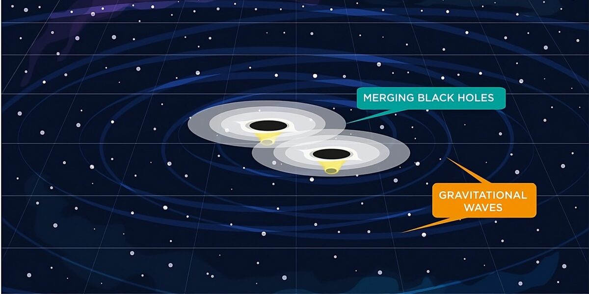 verschmelzende Schwarze Löcher und Gravitationswellen