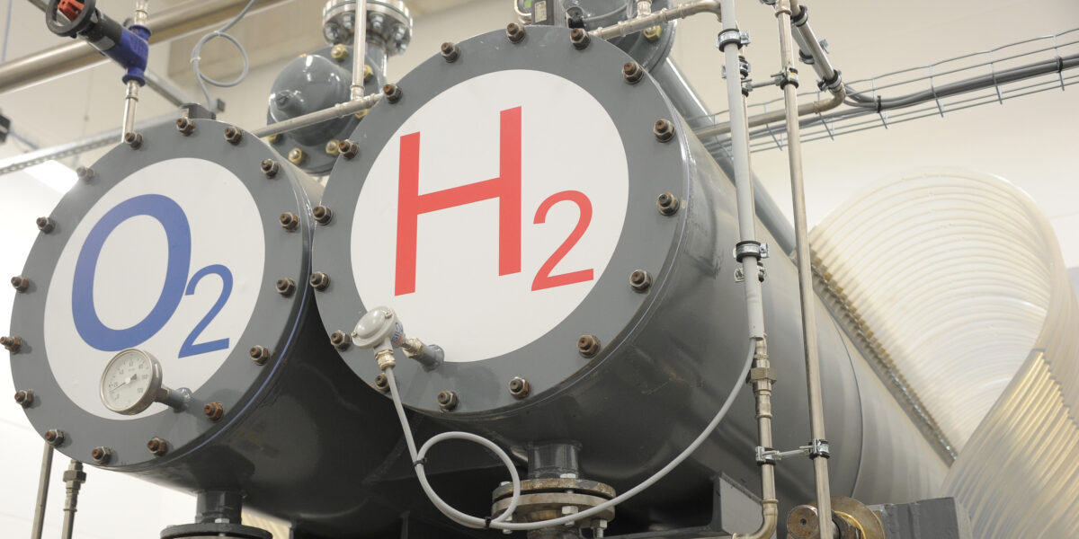 Elektrolyseur zur Wasserstoffproduktion: Eine Grüngasquote könnte den Absatz sichern, sagen die Befürworter. Foto: picture alliance / dpa/Bernd Settnik
