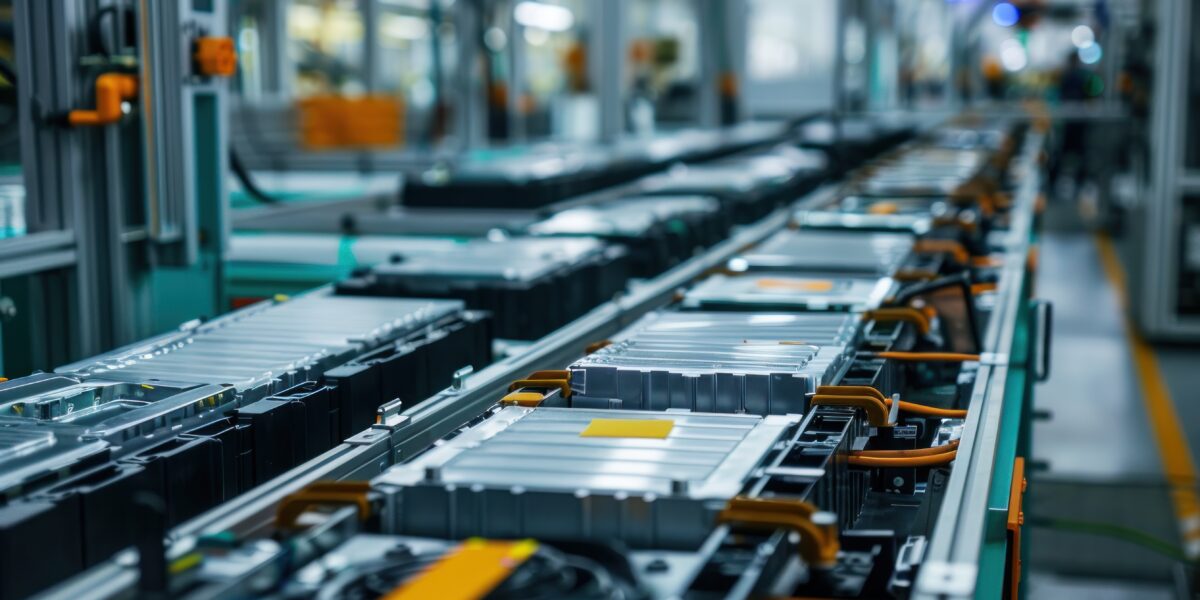 Montage von Batteriemodulen: Die ersten Gigafactorys aus den 2010er-Jahren stehen vor der Modernisierung. Hier können laut VDMA und Porsche Consulting europäische Spezialisten punkten. Foto: Smarterpix/golfmerrymaker