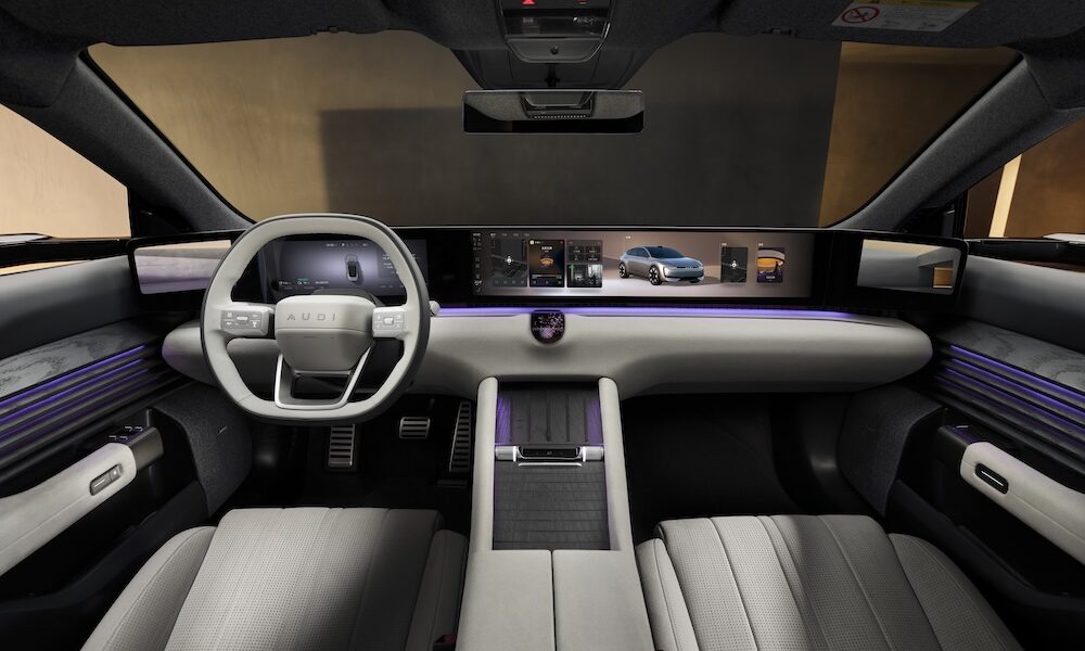 Blick in das Cockpit des Audi E5 Sportback