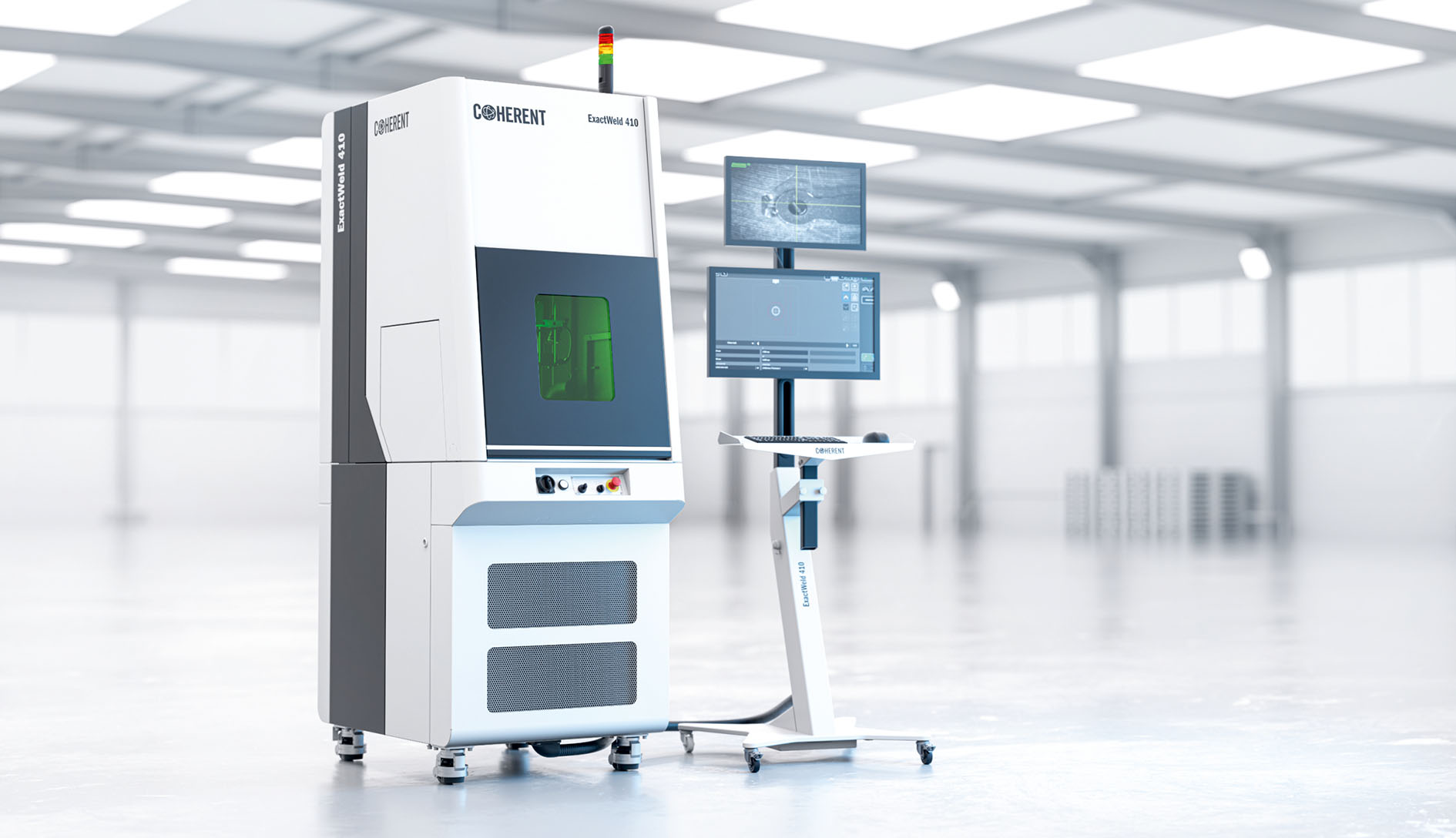 Die Anlage "ExactWeld 410" bietet überlegene Lasersysteme zum automatisierten Präzisionsschweißen von kleinen Metall- oder Kunststoffteilen - ideal für medizinische Produkte, Automobilelektronik, Sensoren und mehr. Foto: Coherent/Bystronic