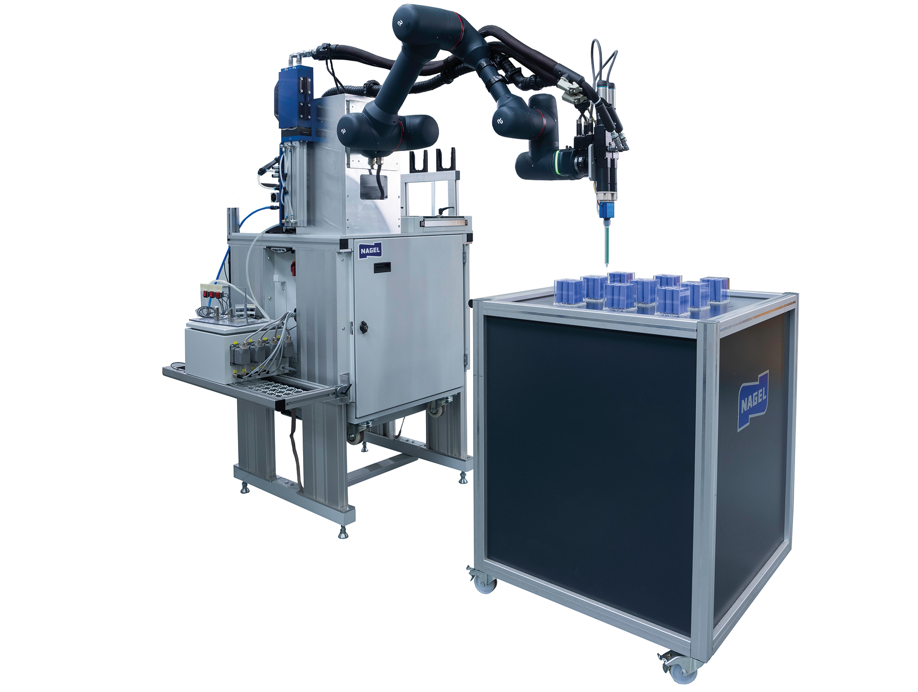 Verguss von Batterie-Rundzellen mit dem „NaDos“-Dosiersystem. Grafik: Nagel