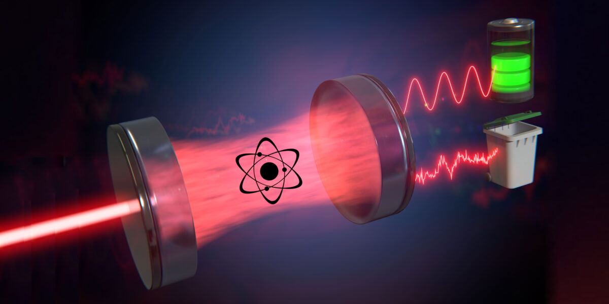 Wenn Laserlicht einen mit Atomen gefüllten Hohlraum durchläuft, kann ein Teil davon nützliche Arbeit leisten