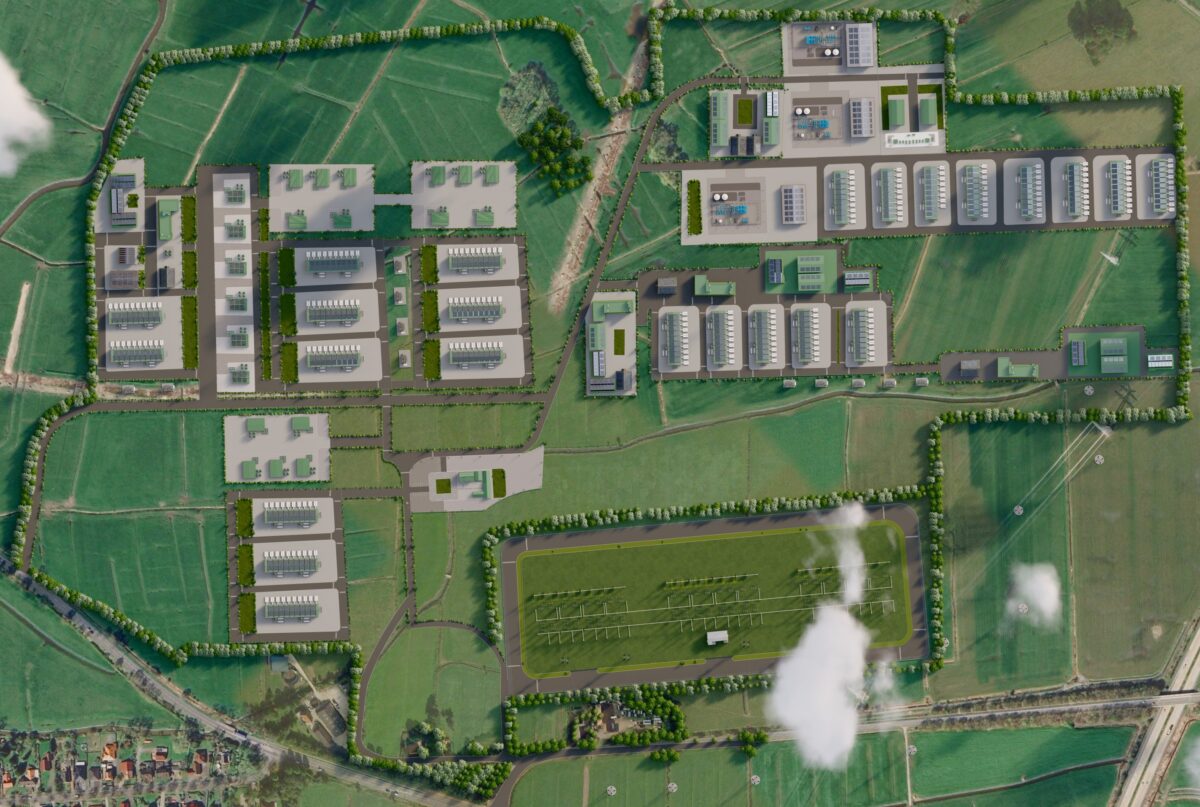 Der Wasserstoffpark Friesland im Rendering.