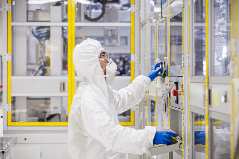 Reinraum der Batteriefabrik