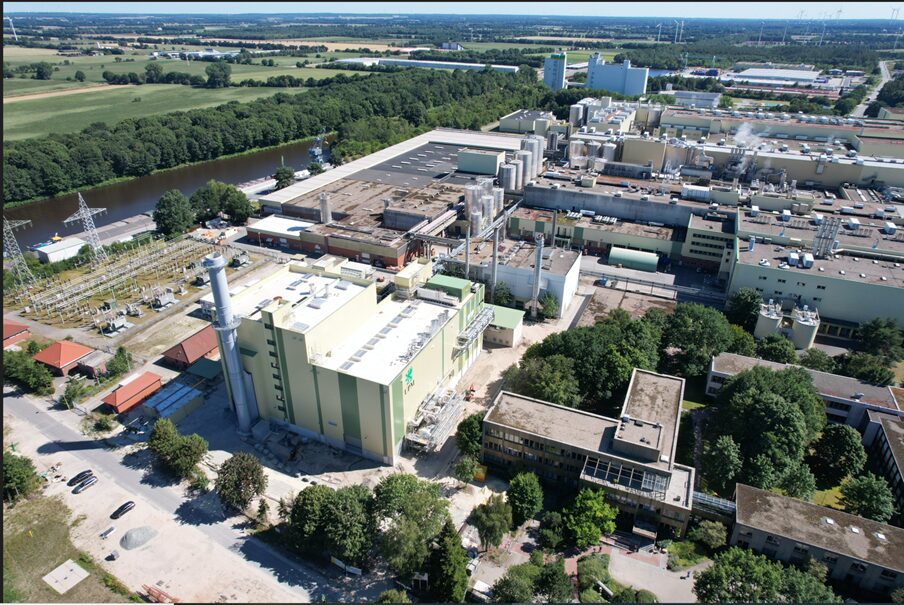 Das 2022 eröffnete KWK-Kraftwerk in der größten Papierfabrik Europas, dem UPM-Nordland-Standort im niedersächsischen Dörpen. Foto: UPM 