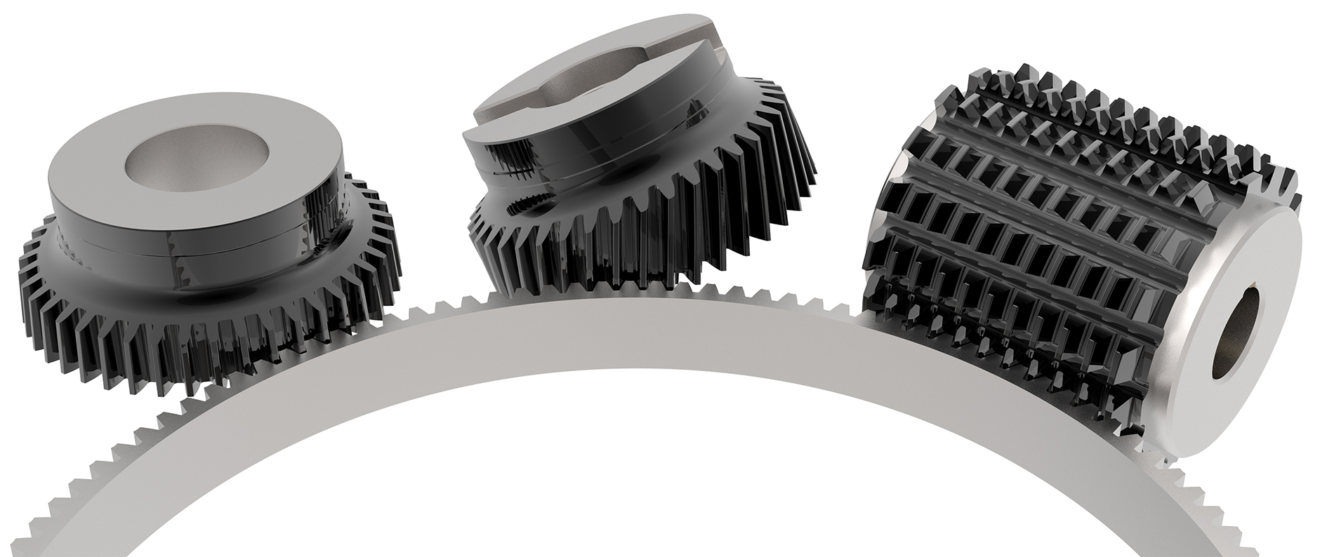 Verschiedene Verzahnungswerkzeuge im Praxiseinsatz. Grafik: LMT Tools