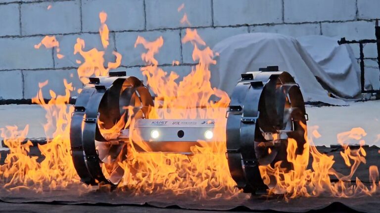 Räder des Mondrovers brennen