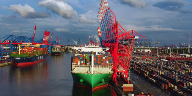Container Terminal in the Port of Hamburg