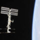 Raumstation ISS kreist um die Erde