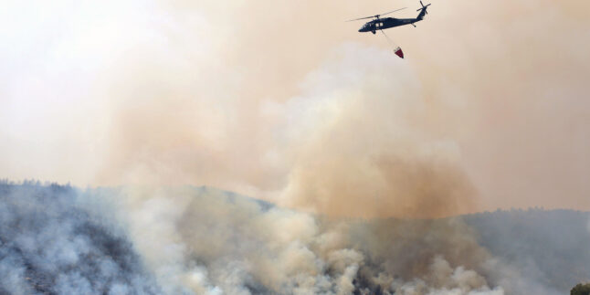 Wildfire In Delvine, South-East Albania - 13 August 2025