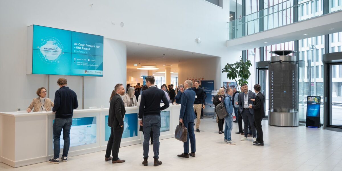 Am 27. Januar 2026 ist die internationale Luftfracht-Community in Frankfurt zur »Air Cargo Connect 360° – ONE Record Konferenz« zusammengekommen. Foto: Fraunhofer IML / Vinzenz Neugebauer