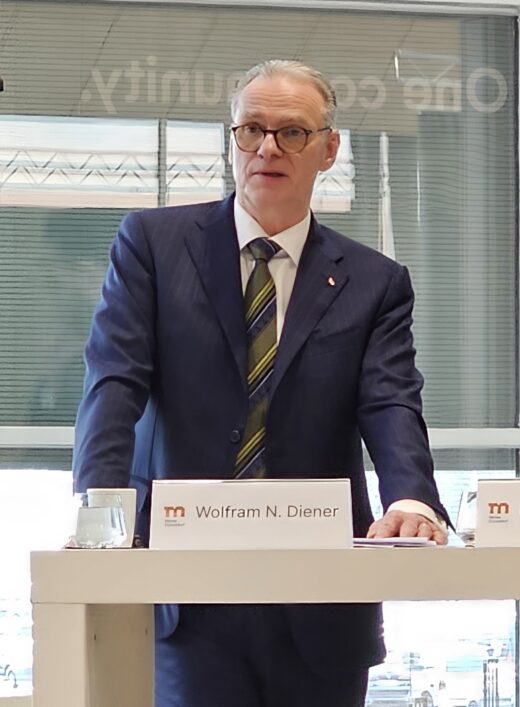 Wolfram N. Diener, Vorsitzender der Geschäftsführung der Messe Düsseldorf GmbH, sieht sein Unternehmen für 2026 international in einer guten Position. Foto: M. Ciupek