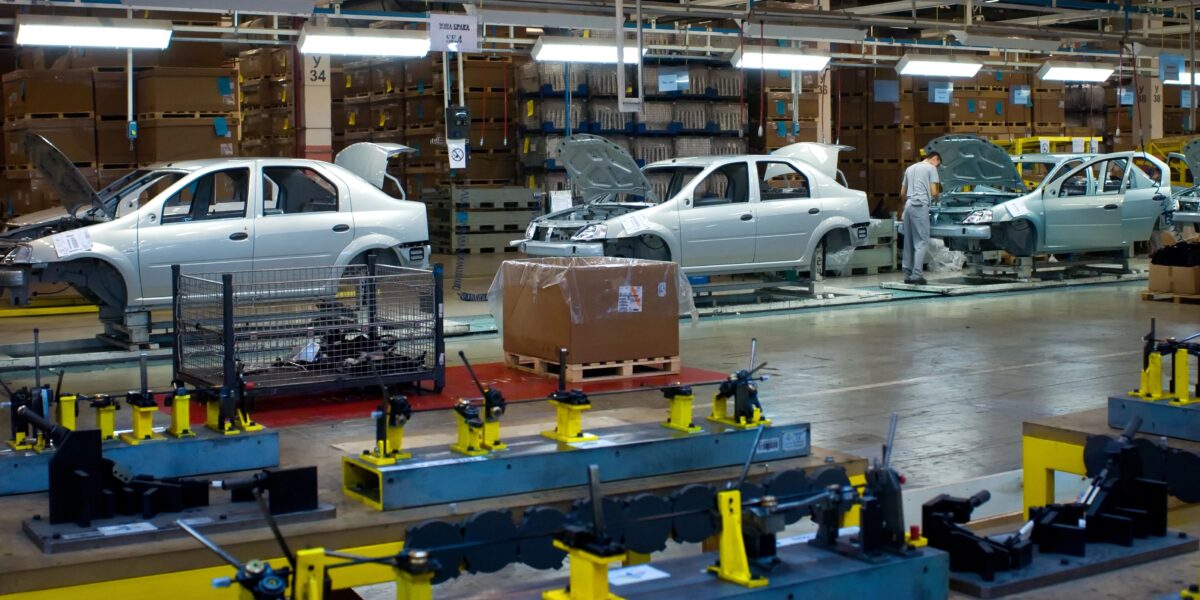 Samara region, Russia -Assembly line of LADA Cars Automobile Factory AVTOVAZ - on December 13, 2007 in Togliatty