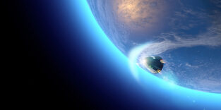 Raumkapsel Wiedereintritt Atmosphäre