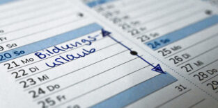 Bildungsurlaub im Kalender eingetragen