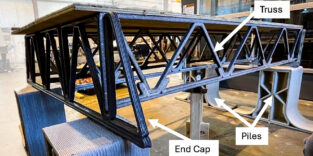 3D-gedrucktes Tragwerk aus recyceltem Plastik