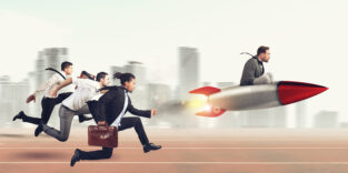 Symbolbild für High-Performer, er rennt allen davon